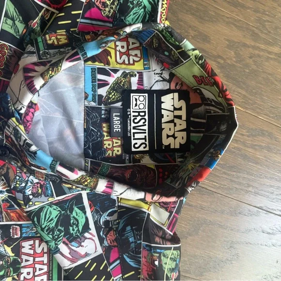 RSVLTS Star Wars shirt comic to the dark side Button Up Shirt Size Large L - Picture 12 of 16